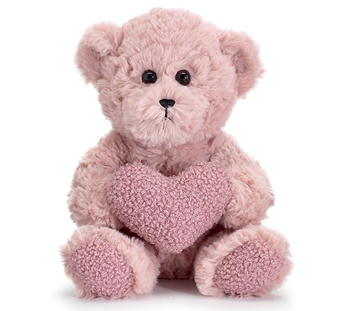 Mauve Rose Teddy Bear Plush Flower Delivery Grand Rapids MI Southside Flower Market