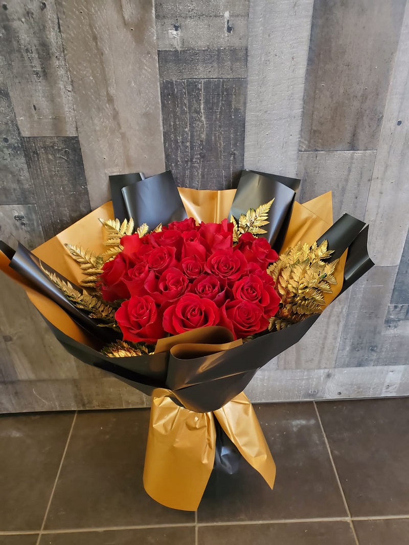 Wrapped Bouquet - Roses Premium Wrap