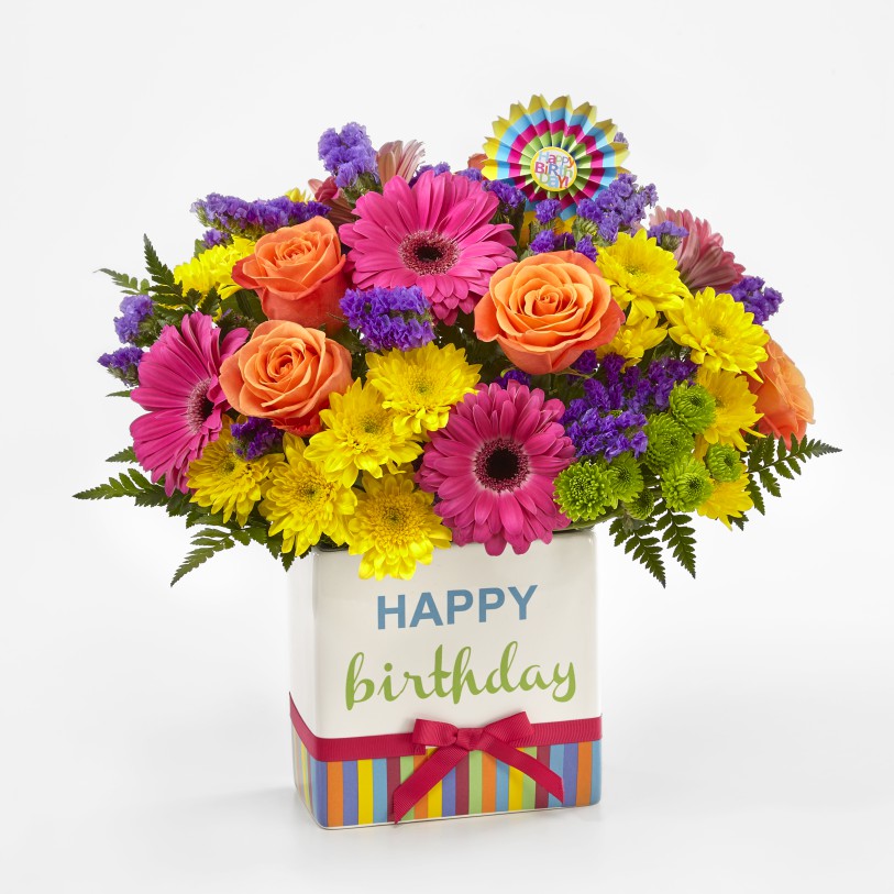 Birthday Brights Bouquet arranged by a florist in Smithtown, NY