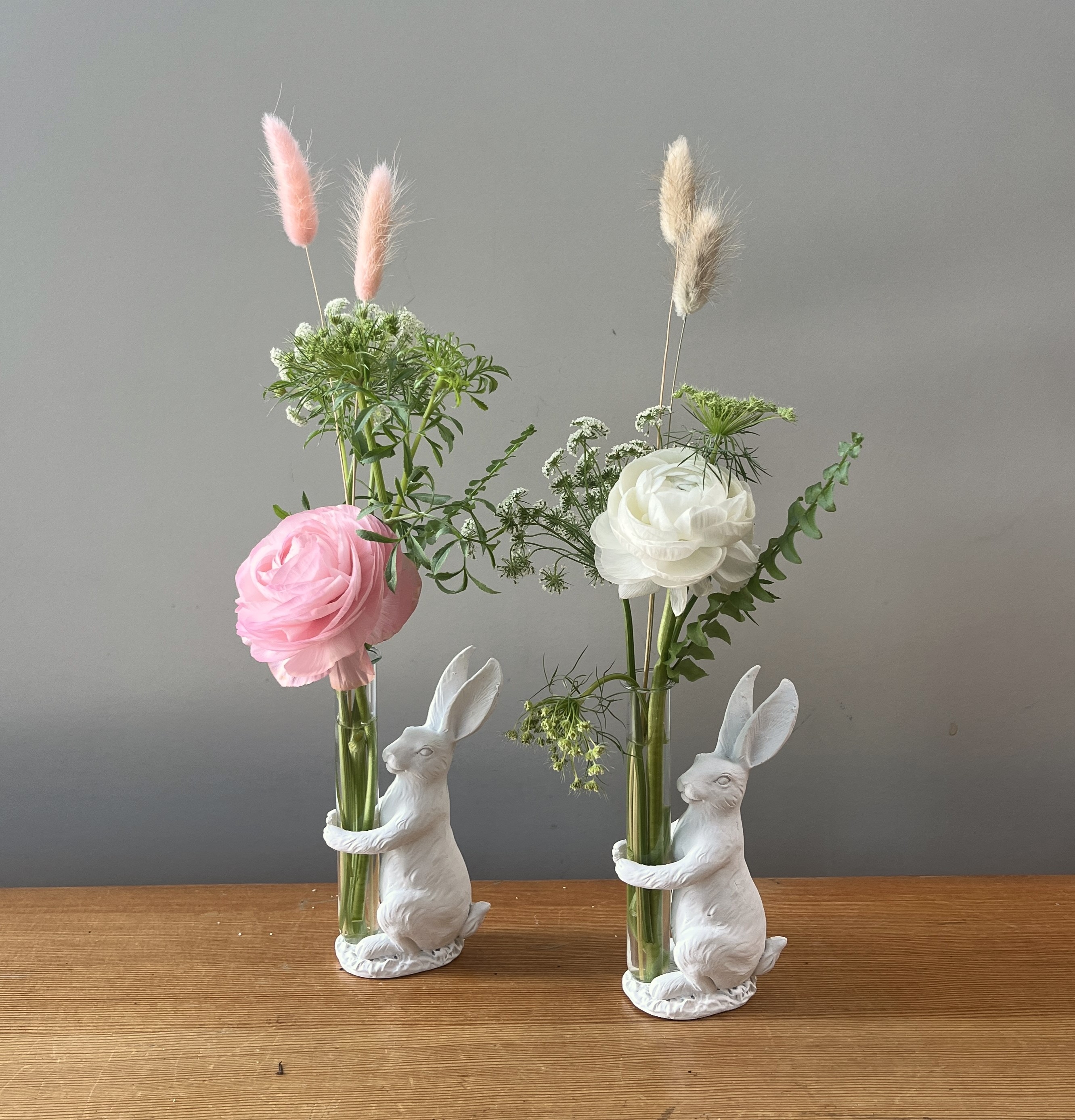 Bunny Budvase Flower Delivery Victoria BC Poppies Floral Art