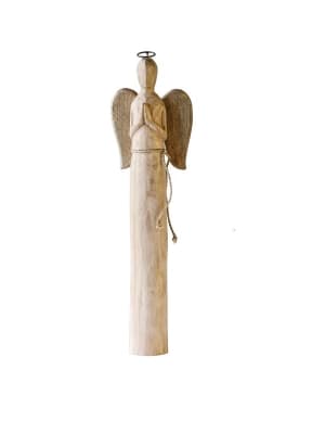 Hand-Carved Mango Wood Angel