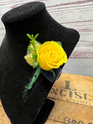 Yellow Rose Silk (Artificial) Wristlet Corsage