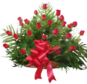Fireside Basket Tribute in Red FB-506 Flower Bouquet