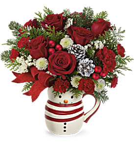 Teleflora's Send A Hug Frosty Stripes Bouquet Flower Bouquet