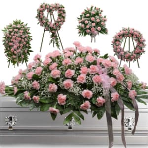  Pink Carnations 5 Piece Flower Bouquet