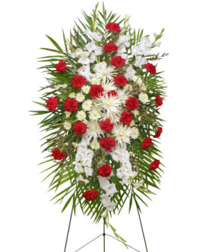 GRACEFUL RED & WHITE Flower Bouquet