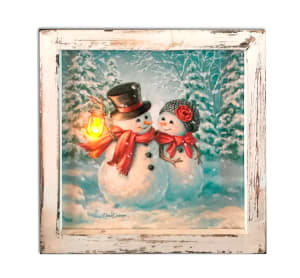 Snow Much in Love - Lighted Shadow Box Flower Bouquet