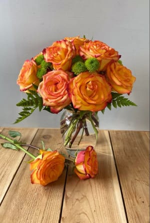 Orange Rose Bouquet Flower Bouquet