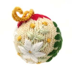 Embroidered Globe Ornaments Flower Bouquet