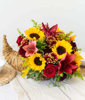 Thanksgiving Cornucopia Weekly Special Flower Bouquet