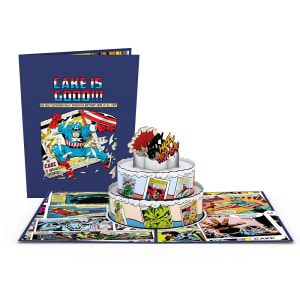 Marvel Comic Birthday Cake Love Pop (Pop Up) Keepsake Greeting Card