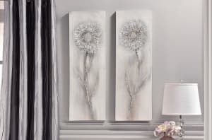 Canvas Wall Decor, Dandelion Flower Bouquet