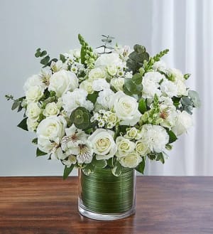 Cherished Memories all white Flower Bouquet