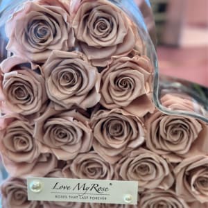 Acrylic Forever Roses Heart Mauve