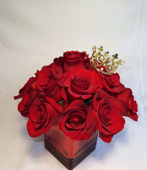 18 Burning Love Roses Flower Bouquet