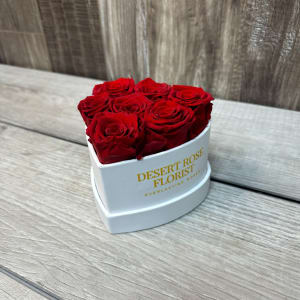 Small Heart Box Forever Rose Flower Bouquet