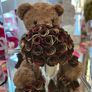 Forever Rose Bear in Acrylic Case