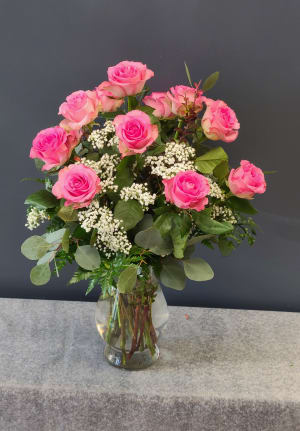Pink Roses (Make me Blush) Flower Bouquet