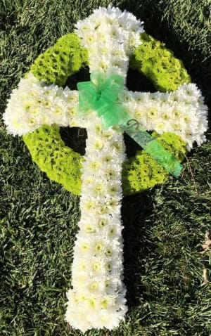 Sympathy Irish Cross Flower Bouquet