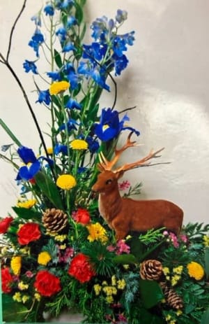 Woodland Deer Sympathy Bouquet Flower Bouquet