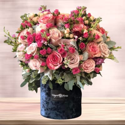 Send Buy Pink Roses In Heart Box Flowers Online Probunga Online by Probunga