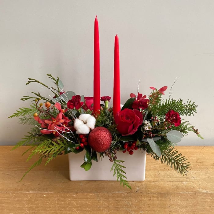 Classic Christmas Flower Delivery Victoria BC Poppies Floral Art