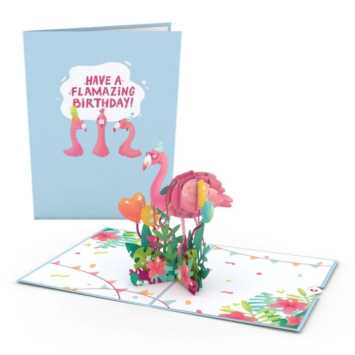LovePop Flamazing Birthday Flamingo Pop Up Card 
