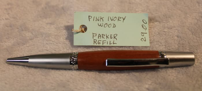 Pink Ivory Wood Pen