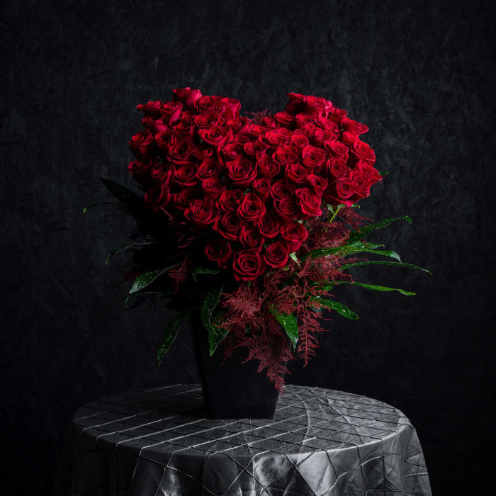 Queen of Hearts | 100 Stem Red Rose Arrangment