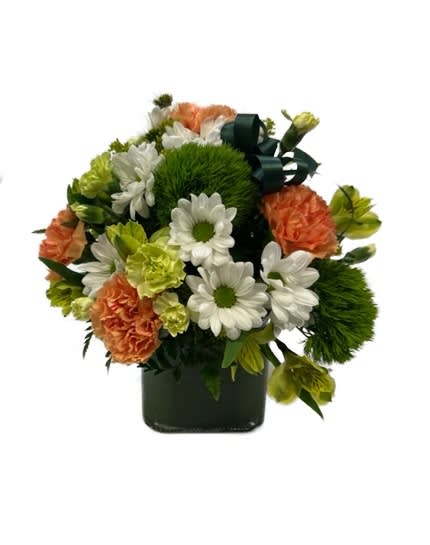 The Orange And The Green Cube Bouquet