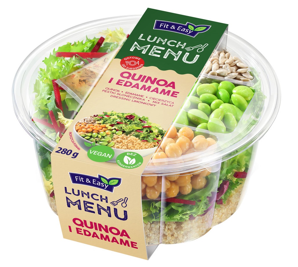 FIT&EASY Lunch menu quinoa ciecierzyca edamame 280 g - Frisco.pl