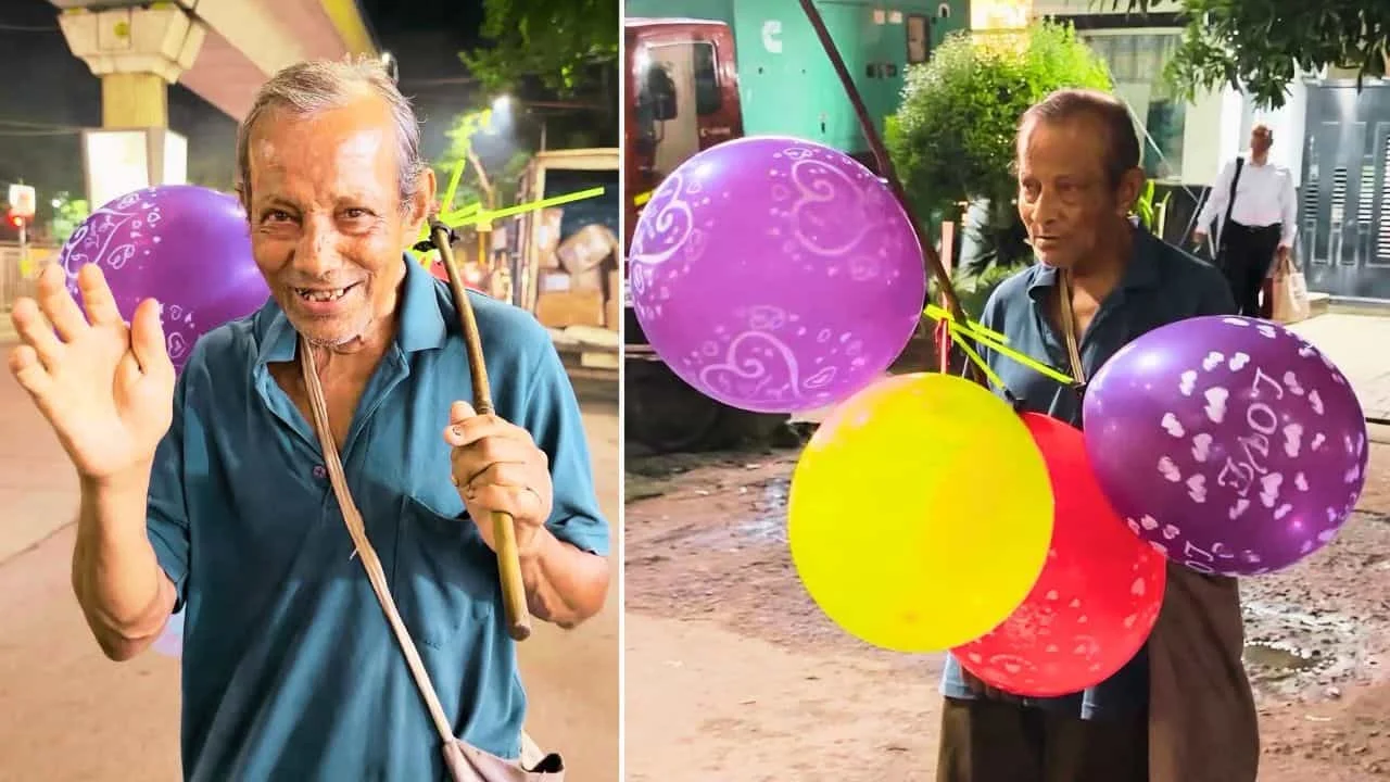 70 साल की उम्र, पैरों में दर्द और रोज 8 किमी का पैदल सफर: गुब्बारे बेचने वाले 'समीर काका' की यह कहानी रुला देगी