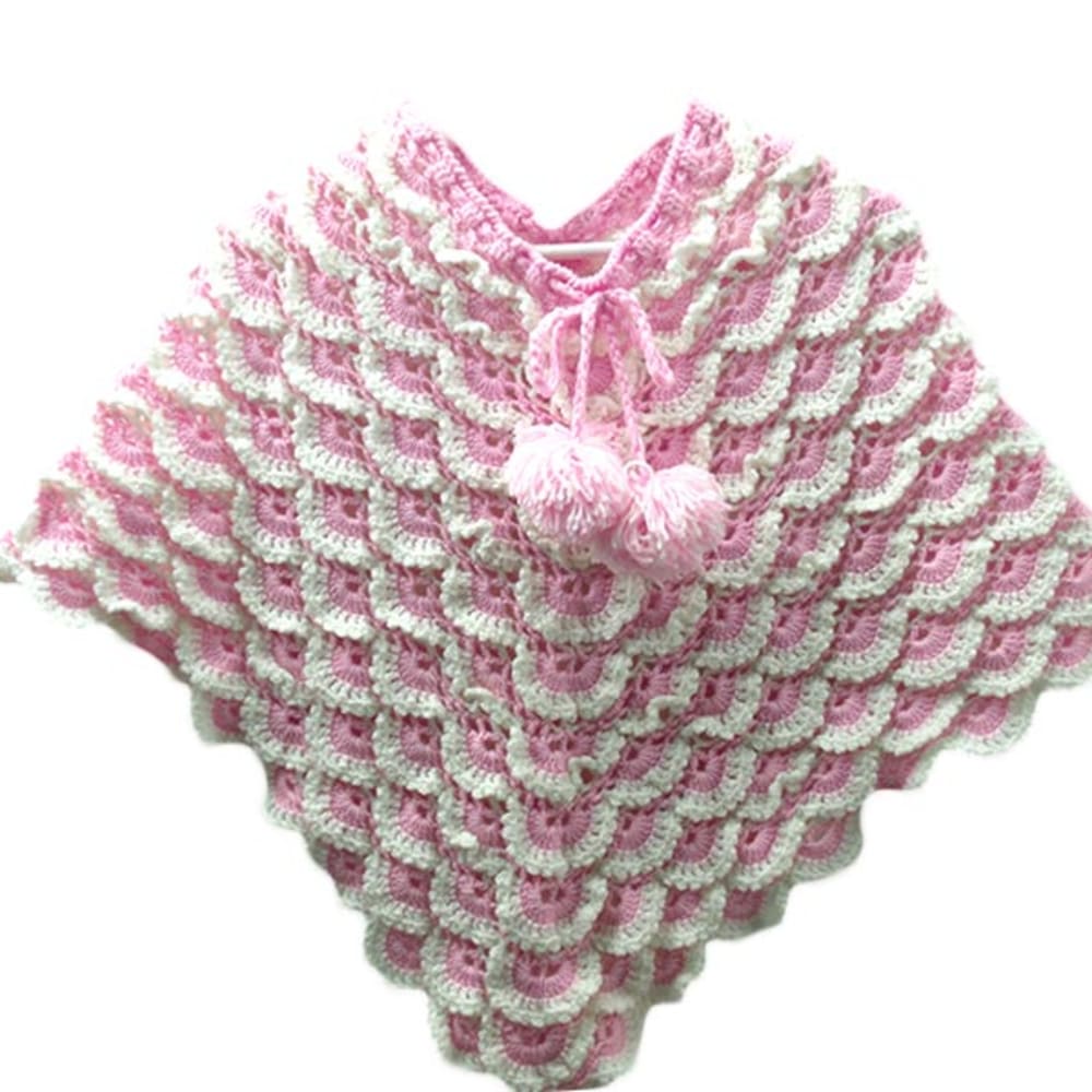 Scallop Poncho and Hat photo