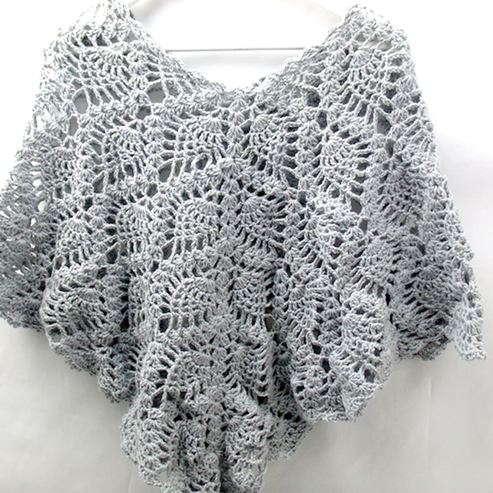 Pineapple Grey Poncho photo