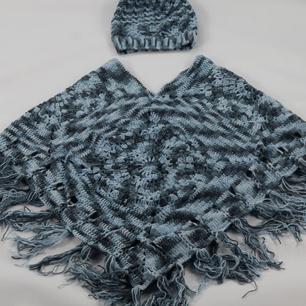 Square Tassel Poncho Set photo