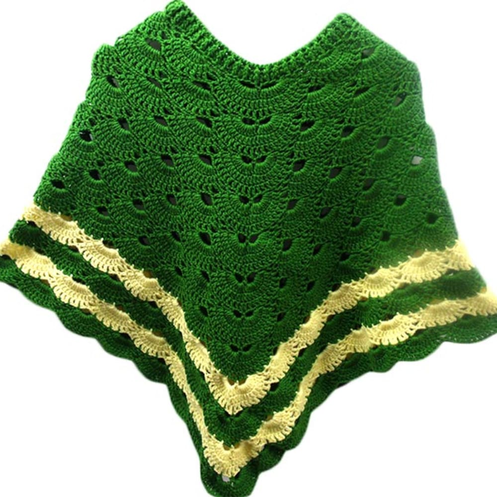 Virus Striped Poncho and Hat Set photo