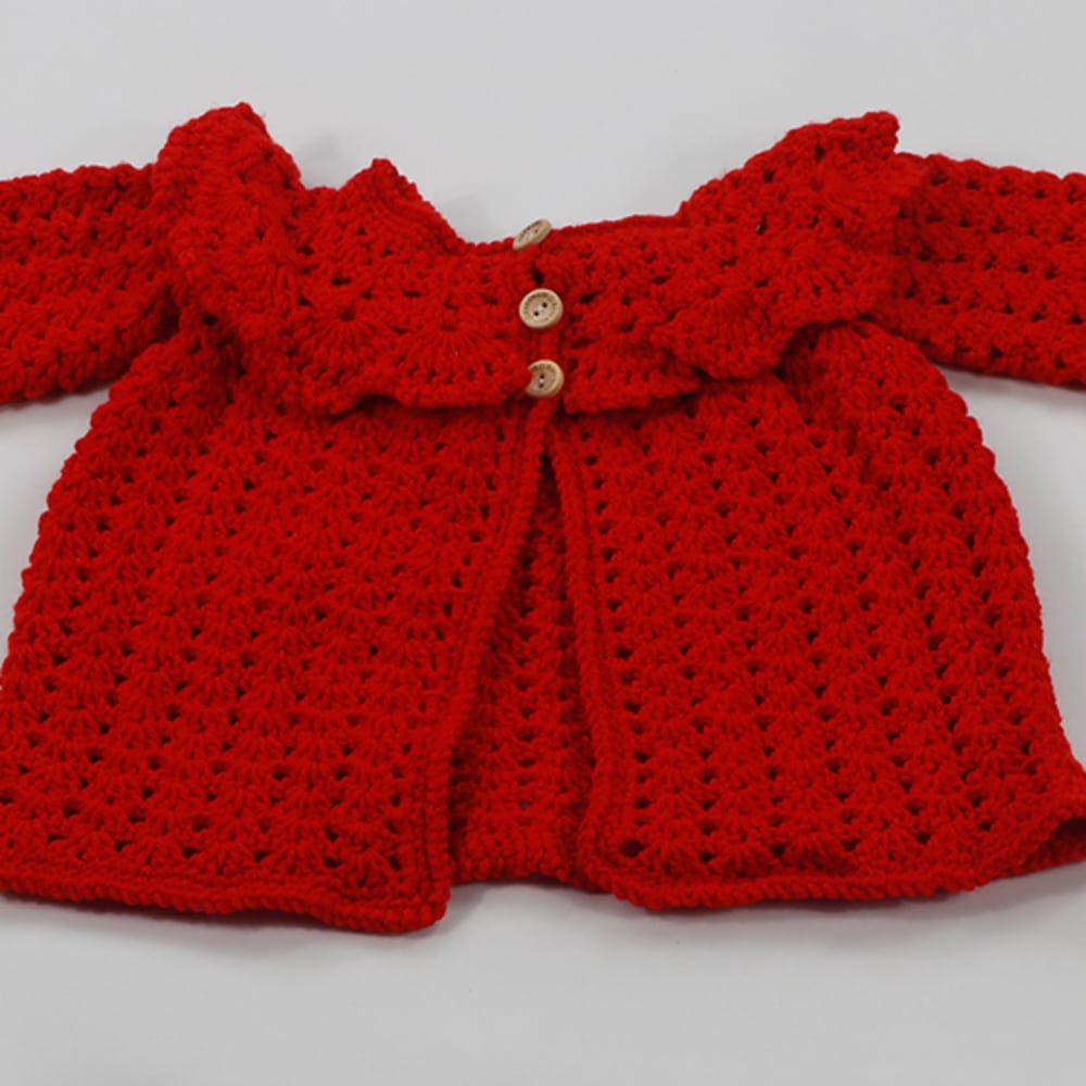 Red Baby Cardigan photo