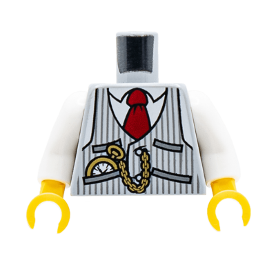 Veste sans manche gris clair avec montre à gousset Lego (3113)