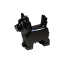 Chien - taille moyenne type scottish terrier noir - Lego - Les Portraits de Felie
