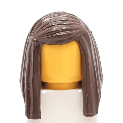 Cheveux longs raides brun (2210) - Lego 