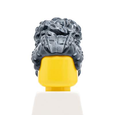 Cheveux longs frisés noir - chignon (2330) - Lego