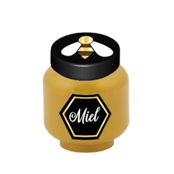 Figurine personnalisée, Aliment - Pot de miel - Brique Lego imprimée