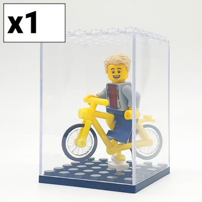 Vitrine individuelle plexi - 4.70x4.70x6.90cm - conseillé pour une figurine avec 2 accessoires pour figurines mini-figurines