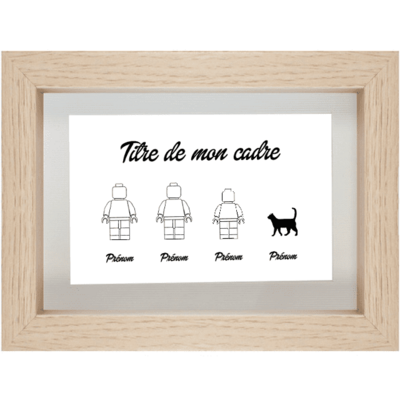 Cadre briques Lego Cadre 13x18cm - Bois clair