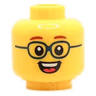 Enfant - Visage jaune - Lunettes de vue bleu foncé  (1109) - Lego