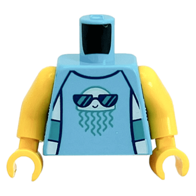 Tee shirt bleu clair avec motif pieuvre à lunettes de soleil (3333) - Lego