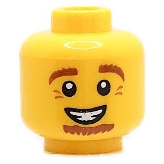 Homme - Visage jaune - Barbe bouc marron (1308) - Lego