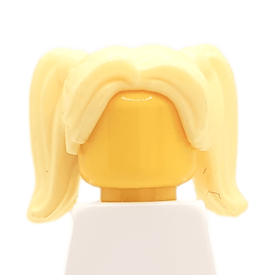 Cheveux mi-longs blond - deux couettes (2307) - Lego