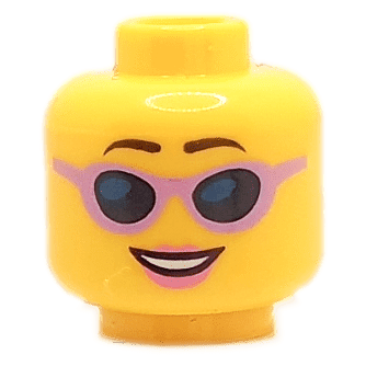 Femme - Visage jaune - Lunettes de soleil (1216) - Lego