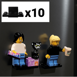 Support aimanté x10 - transformez vos figurines Lego en magnets
